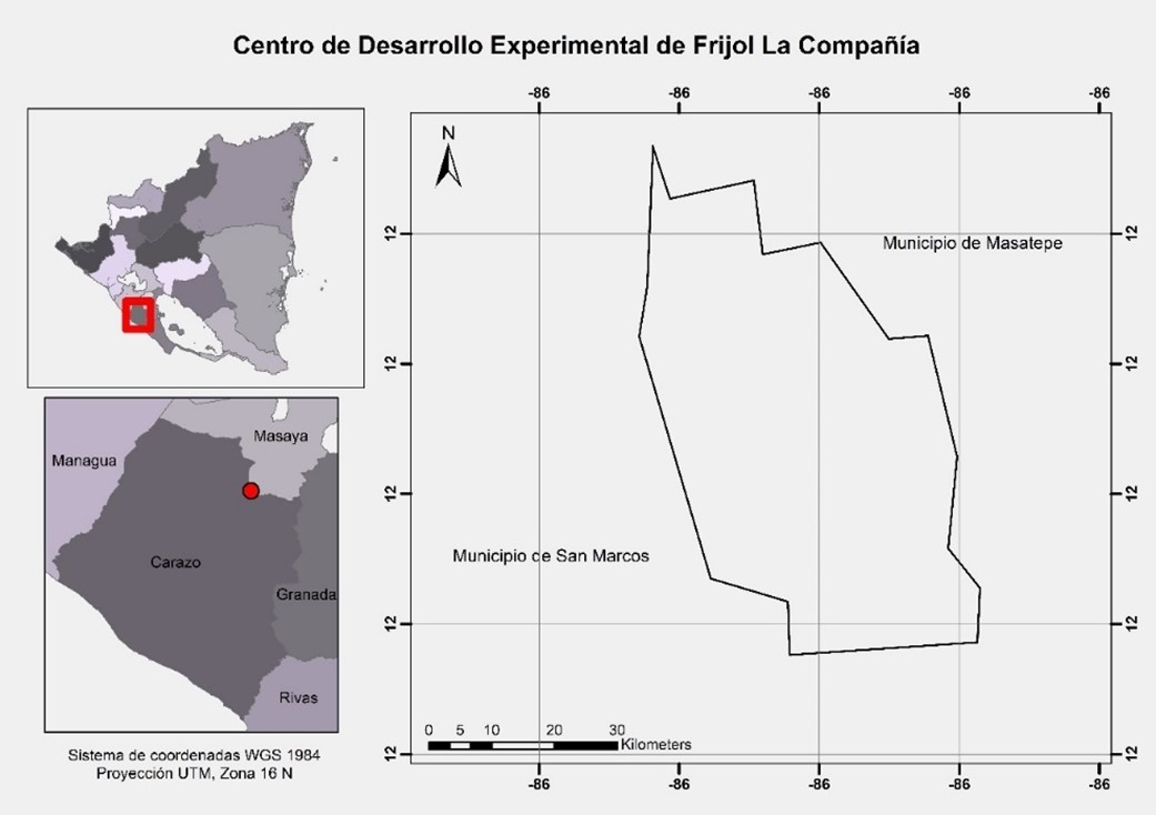 Ubicaci&oacute;n geogr&aacute;fica del Centro de Desarrollo Experimental de Frijol La
Compa&ntilde;&iacute;a. 