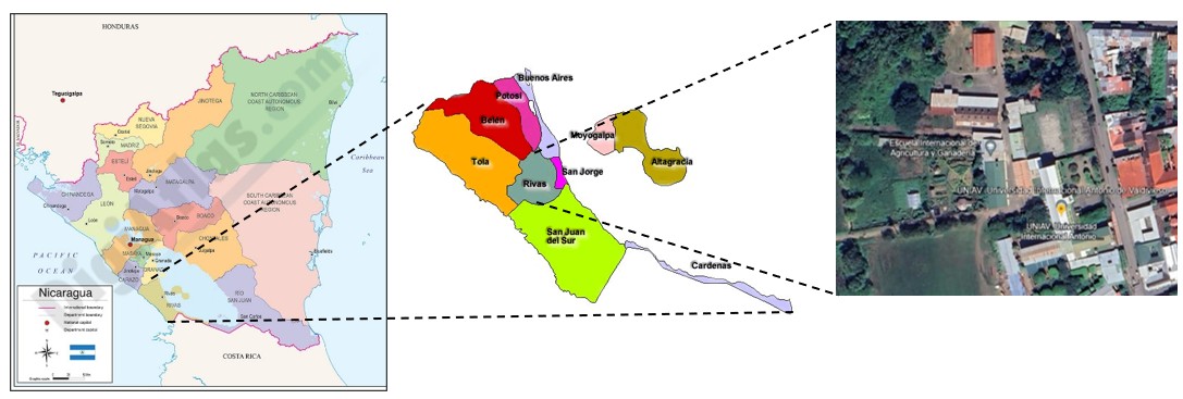Ubicación del área del experimento.